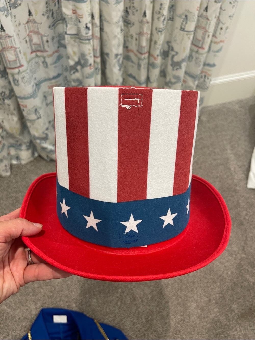 California Costumes Men’s Deluxe Uncle Sam Costume - Red, White & Blue - Picture 4 of 9